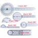 6 Pcs/set Medical Ruler Spinal Finger Goniometer Protractor Ruler Protractors Multi-Ruler 180/360 Degree Measuring Tool