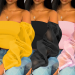 Sheer Mesh Puff Sleeve Blouse Shirt Long Sleeve Autumn Off SHoulder Blouse Tops Elegant Vintage Shirt women blouses