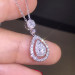 Shine 925 Silver Necklace Pendant Women White Sapphire Wedding Jewlery