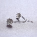Elegant Flower Stud Earrings Women 925 Silver Jewelry Free Shipping A Pair/set