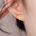 Elegant 925 Silver,Gold Stud Earrings for Women Jewelry Gift A Pair/set