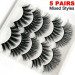 5 Pairs 3D Mink Natural False Eyelashes Long Thick Fake Eye Lashes Mixed Style