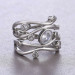 Fashion 925 Silver Rings for Women White Sapphire Wedding Jewelry Gift Size 6-10