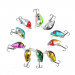 10 Fishing Lures Lots Of Mini Minnow Fish Bass Tackle Hooks Baits Crankbait Tool