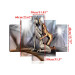 5 Panels Modern Huge Man&Lady Canvas Prints Wall Art Painting Picture Home Decor