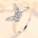 Fashion Butterfly 925 Silver Rings for Women White Sapphire Wedding Gift Sz 5-10