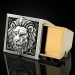 Fashion Lion Two Tone 925 Silver Rings for Men Party Ring Gift Size 7-13