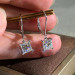 Elegant 925 Silver Jewelry Drop Earrings for Women White Sapphire A Pair/set