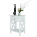New Modern Set of 2 PCS Night Stand End Side Bedside Table Organizer Wood White