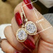 Gorgeous 925 Silver Drop Earrings for Women White Sapphire Jewelry A Pair/set