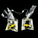 Fashion Goldfish Drop Earrings for Women 925 Silver Jewelry Resin A Pair/set