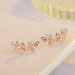 Pretty 925 Silver,Rose Gold Stud Earrings for Women Elegant Jewelry A Pair/set